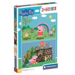 Пазли - Пазл Clementoni Peppa Pig 2 по 60 елементів (21622) Пазли - Пазл Clementoni Peppa Pig 2 по 60 елементів (21622)