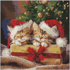 Мозаика - Алмазная мозаика Ідейка Пушистые подарки 40 х 40 см (AMO20008)