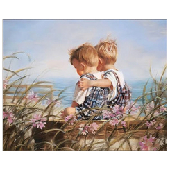 Мозаика - Алмазная картина Strateg Дети на море 30 х 40 см (4823113868987/2HEG86900)