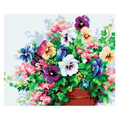 Товары для рисования - Набор для рисования Букет Анютины глазки Идейка (КН143)