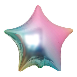 Аксессуары для праздников - Шарик воздушный Flexmetal Звезда омбре металлик жемчужина 45 см (3204-0444)