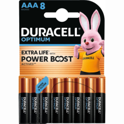 Аккумуляторы и батарейки - Батарейки алкалиновые ​Duracell Optimum AAA CEE GEN3 BOOST 8 шт (5000394178359)