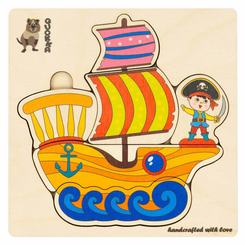 Развивающие игрушки - Пазл-мозаика Quokka Корабль пирата (QUOKA021PM)