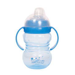 Товари для догляду - Поїльник Lindo з силіконовим носиком блакитний (8850215007040)