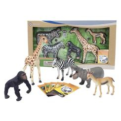 Фігурки тварин - Навчальний ігровий набір з QR-картою Wenno Тварини Африки (WRD1701) (WAF1702)