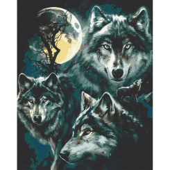 Товари для малювання - Картина за номерами Art Craft Сім'я вовків 40 х 50 см (11640-AC)