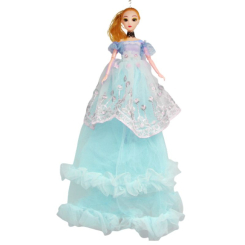 Куклы - Кукла в длинном платье Mic с вышивкой голубой (ASR184) (207545)