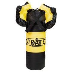 Спортивні активні ігри - Боксерський набір Strateg жовто-чорний середній (2072)