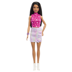 Куклы - Кукла Barbie Fashionistas в розовом топе со звездным принтом (HRH13)