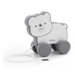 Развивающие игрушки - Каталка Viga Toys PolarB Белый медвежонок (44001)