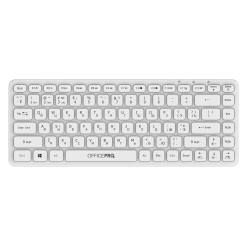 Клавіатура і миші - Клавіатура OfficePro бездротова з підсвічуванням біла (SK790W)