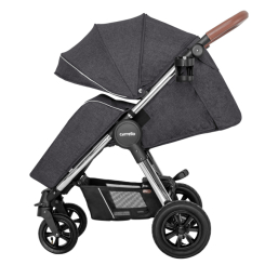 Візочки - Коляска дитяча прогулянкова надувні колеса CARRELLO Supra CRL-5510 Solid Grey + дощовик L (CRL-5510(L) Solid Grey)