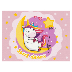 Товари для малювання - Картина за номерами Brushme Мрія єдинорога (KBS0109)