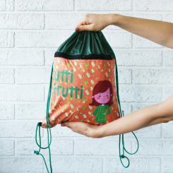 Рюкзаки та сумки - Рюкзак-сумка для одягу та взуття 4Profi "Tutti Frutti" 43х33 Зелено-оранжевий 46211 (000003478)