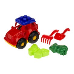Наборы для песочницы - Песочный набор Трактор "Кузнечик" №2 Colorplast 0213 Красный (32068s39753)