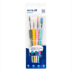 Канцтовары - Набор кистей Kite Creative 4 шт (K-334-2) Канцтовары - Набор кистей Kite Creative 4 шт (K-334-2)