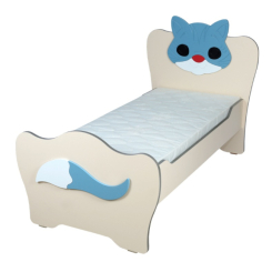 Детская мебель - Кровать для садика и младшей школы Мебель UA Котенок Синий (43895)