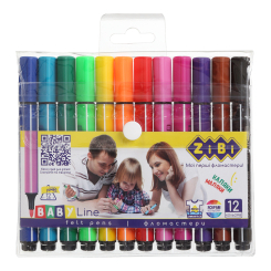 Фломастеры ZiBi Baby line Jumbo 12 цветов (ZB.2807)