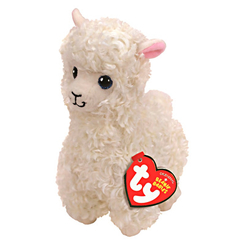 М’які тварини - М'яка іграшка TY Beanie Babies Кремова лама Lily (41216)