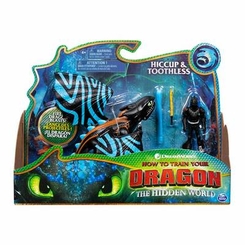 Игрушечные наборы - Набор Dragons Как приручить дракона 3 Дракон Беззубик в боевом окрасе и викинг Иккинг (SM66621/7397)