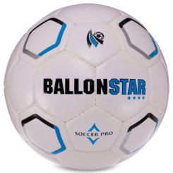 Спортивні активні ігри - М'яч футбольний HYBRID BALLONSTAR FB-3129 №5 PU Білий-чорний-синій