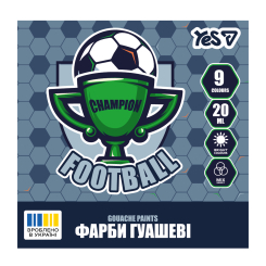 Канцтовары - ​Краски гуашь Yes Football 9 цветов (230452)