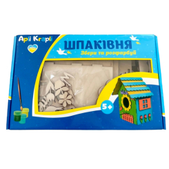 Наборы для творчества - Набор для творчества Apli Krapli Скворечник Собери и раскрась 2 (2252535534019)