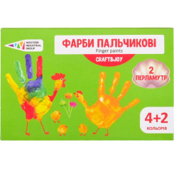 Канцтовари - Набір пальчикових фарб Гамма Craft and Joy 6 шт (322076/Cr)