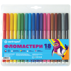 Канцтовары - Набор фломастеров Centropen 18 цветов (7550/18) (7550/18 ТП)