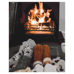 Товари для малювання - Картина за номерами Brushme Затишок біля каміна (BS52537) Товари для малювання - Картина за номерами Brushme Затишок біля каміна (BS52537)