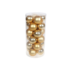 Аксесуари для свят - Куля новорічна BonaDi D-6 см 24 шт Золотистий (147-295) (MR62557)