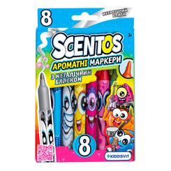 Канцтовары - Набор ароматных маркеров Scentos Металлический блеск 8 шт (40695)