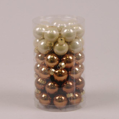 Аксесуари для свят - Кульки скляні Flora D-2,5 см. 48 шт(44520) (MR35649)