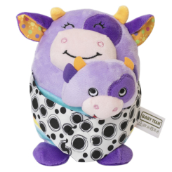 Розвивальні іграшки - М’яка іграшка iз прорізувачем Baby Team Звірята 2 в 1 Корівка (8536/1)