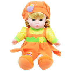Куклы - Мягкая кукла Lovely Doll оранжевая MIC (LY3011/2/3/4/5/6) (224454)