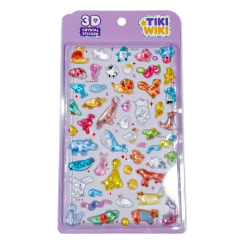 Наборы для творчества - Набор 3D-наклеек Tiki Wiki Crystal Тики веселые животные (51423) Наборы для творчества - Набор 3D-наклеек Tiki Wiki Crystal Тики веселые животные (51423)