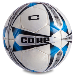 Спортивні активні ігри - М'яч футбольний planeta-sport №5 PU CORE 5 STAR CR-008 Білий-синій