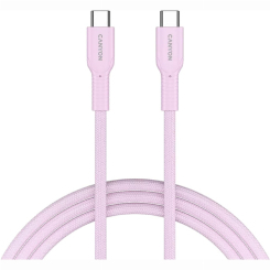 Павербанки - Кабель Canyon OnWire 60CL C-C 60W COLOR Braided 1 м Pink (CND-CCAP60AB10PK)