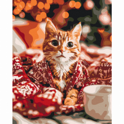 Товары для рисования - Картина по номерам Brushme Мурчание Рождества (BS54499)