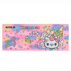 Канцтовары - Краски акварельные Kite Hello Kitty 12 цветов (HK23-041)
