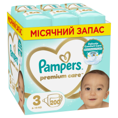 Товари для догляду - Підгузки Pampers Premium care Midi 6-11 кг 200 шт (8006540855898)