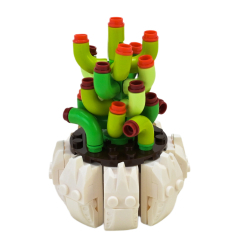 Конструктори з унікальними деталями - Конструктор Країна Іграшок Рослини Білий горщик Червоні квіточки (92314/5)