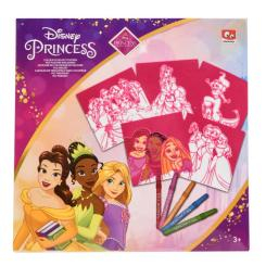 Товари для малювання - Набір розмальовок із фетру Disney Princess з фломастерами (DP22349)