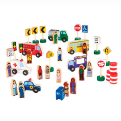 Розвивальні іграшки - Ігровий набір Guidecraft Block Play До дороги (G6717)