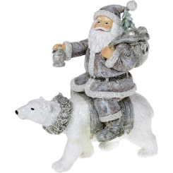 Аксессуары для праздников - Фигура Santa Christmas Lantern grey BonaDi DP186310
