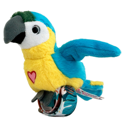 М'які тварини - Інтерактивна іграшка-браслет Happy yappers Веселі базікали Ара синє-жовтий (9593)