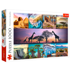 Пазлы - Пазл Trefl Коллаж Африка 1000 элементов (10792) Пазлы - Пазл Trefl Коллаж Африка 1000 элементов (10792)
