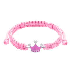Ювелирные украшения - Браслет плетеный UMa&UMi Symbols Корона розовый (0010000017014)