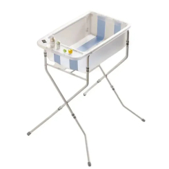 Товари для догляду - Ванночка дитяча складна Babyhood Балу з термометром та підставкою прозора (BH-321TR)