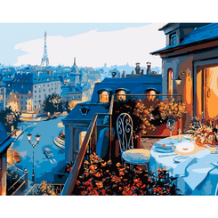 Товары для рисования - Картина по номерам Идейка Вид на Париж (KHO1107)